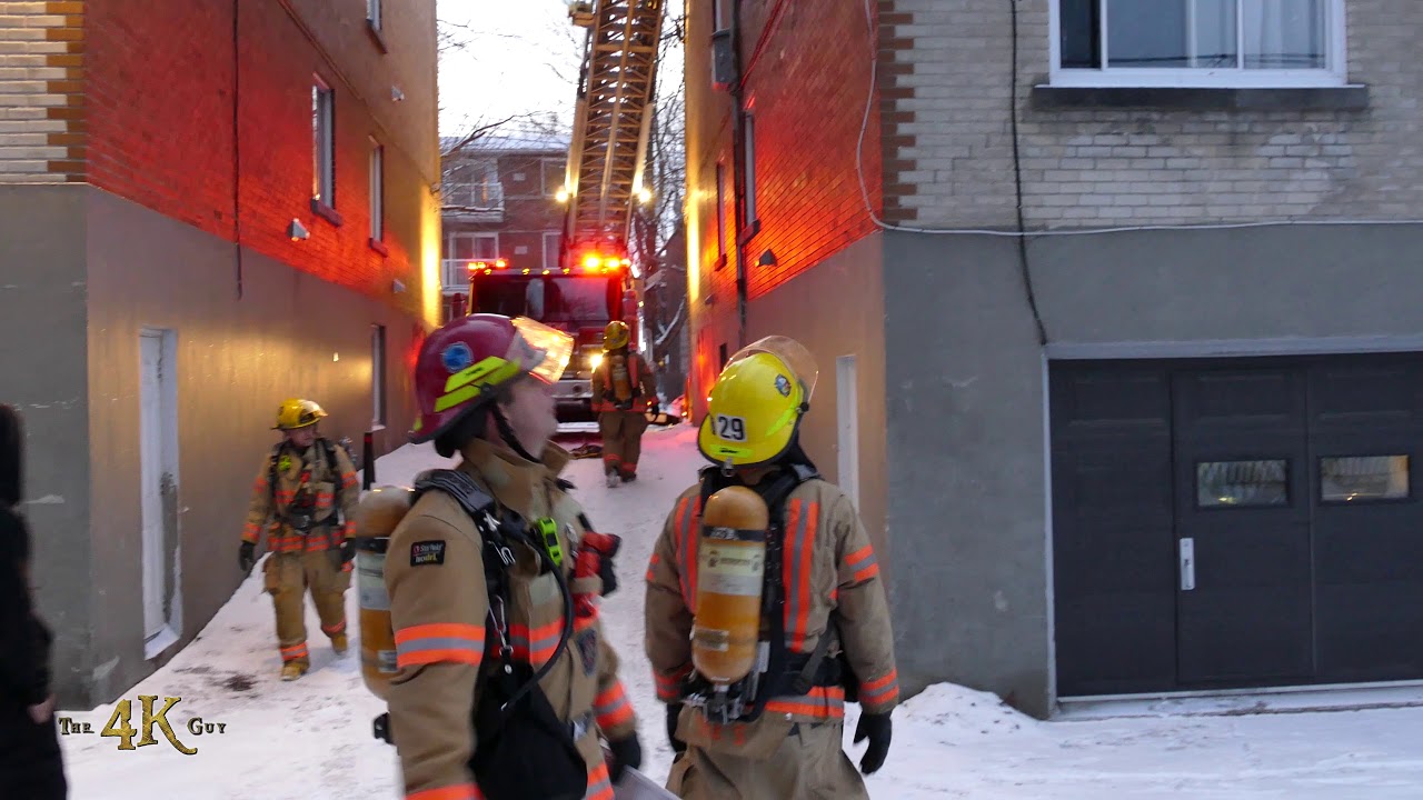 Montr&eacute;al: Incendie b&acirc;timent r&eacute;sidentiel / Fire in occupied multi story building 1-6-2020