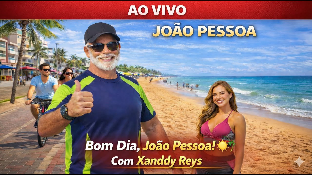 👉 AO VIVO 🔴 Bom Dia, João Pessoa! ☀️🌴 Praias, Calçadão e Ciclovia | Com Xanndy Reys