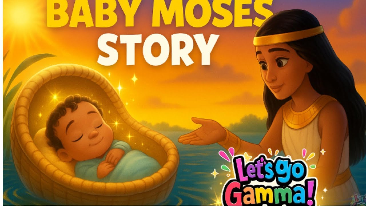 Baby Moses 🧺 Animated Bible Story for Kids | Let’s Go Gamma