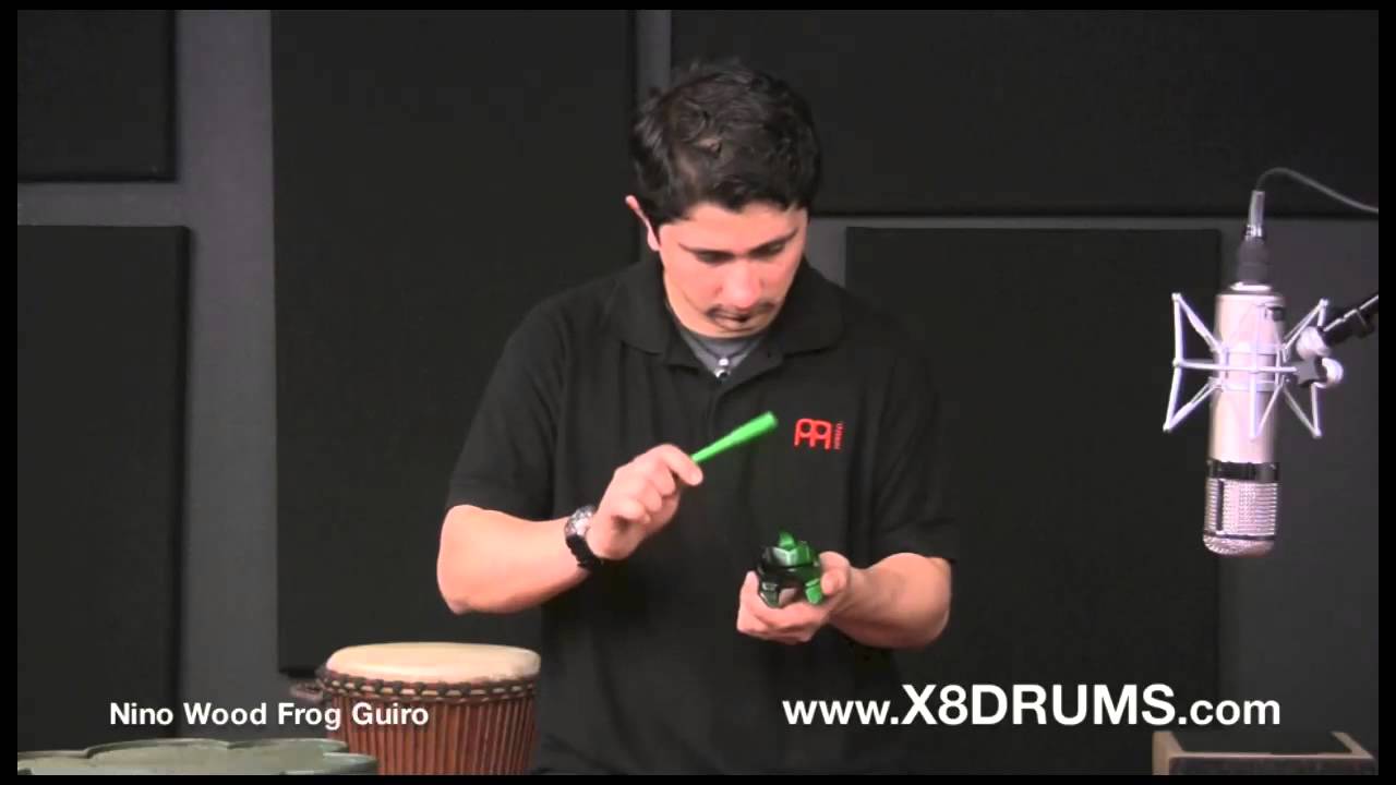 Nino Wood Frog Guiro Demonstration - X8 Drums