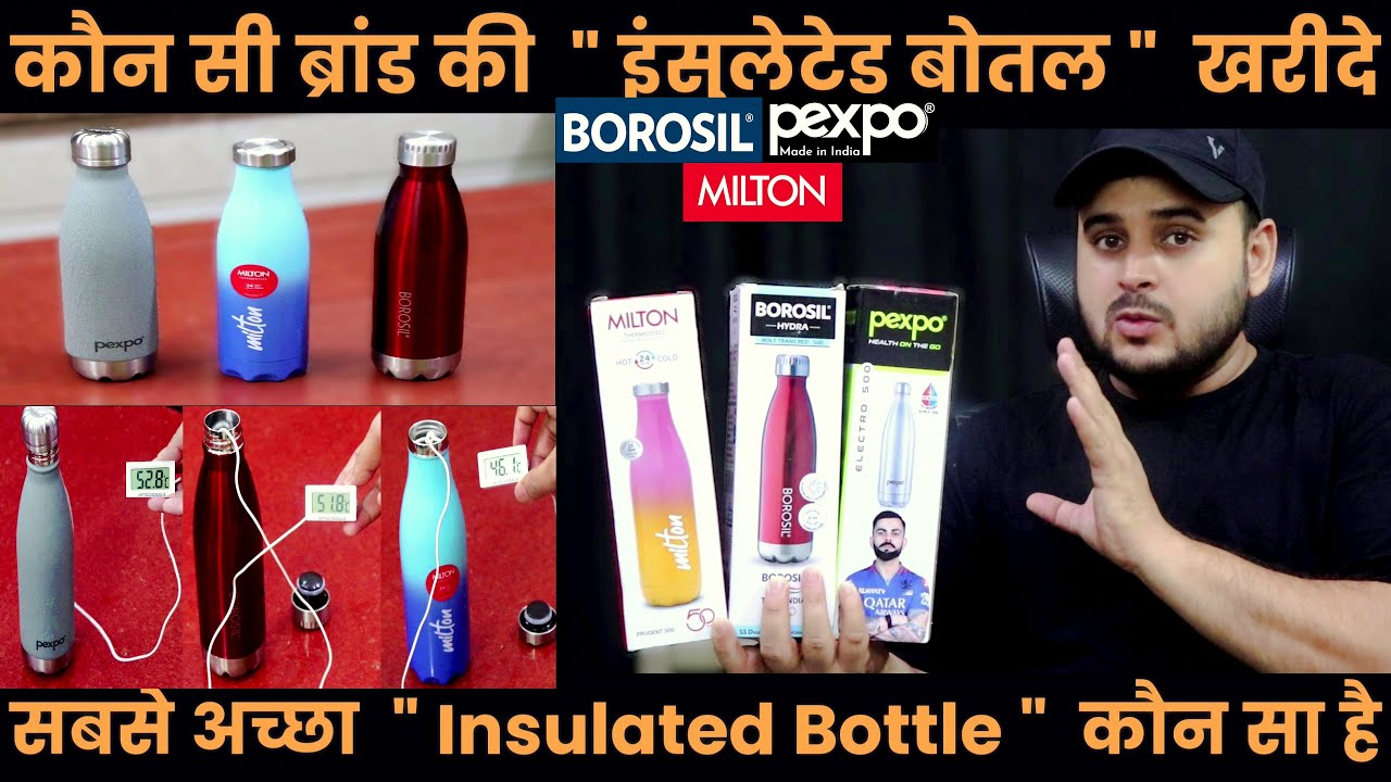 Top 3 Most Selling Insulated Water Bottles🍾 || Milton, Pexpo, Borosil || Thermos flask, Thermosteel
