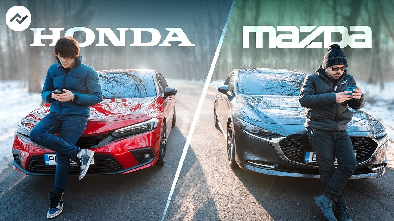 BĂTĂLIA CONTINUĂ!!! - Honda Civic vs Mazda 3 - Full Hybrid vs Skyactiv X - feat. Luci Popa