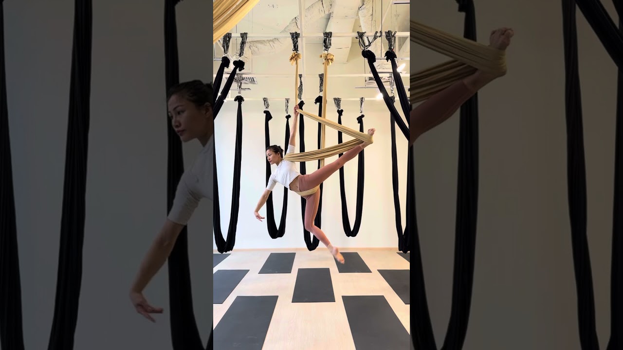 static aerial yoga hammock flow