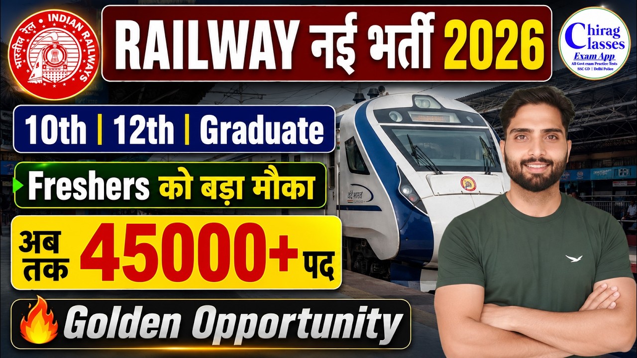 Railway New Vacancy 2026 | 45000+ Posts | 10th, 12th, Graduate Pass
