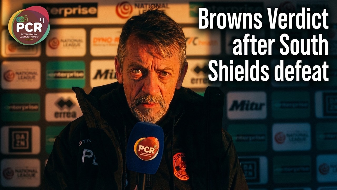 Phil Brown Reacts After South Shields defeat at PIMS Park