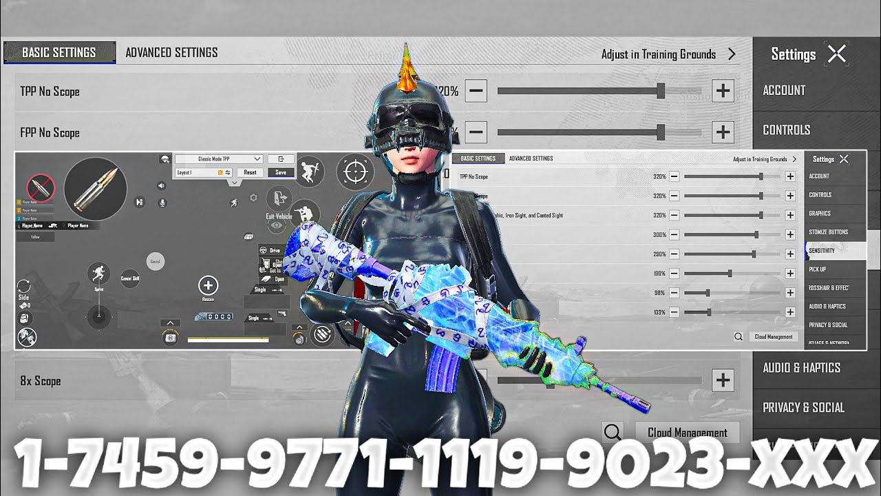 New Update 4.3⚡Best Sensitivity code + Control Settings Pubg Mobile/Bgmi Sensitivity 2026