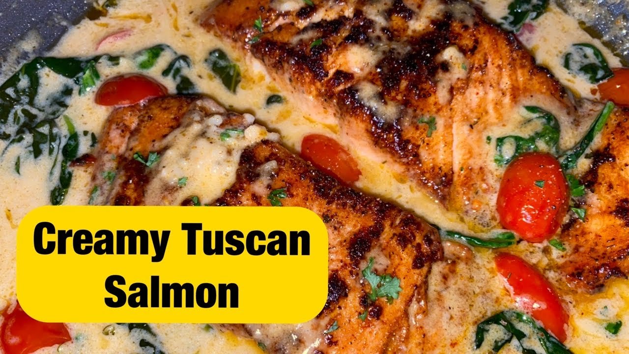 Creamy Tuscan Salmon | Chef Bae | Cuttin Up Bae