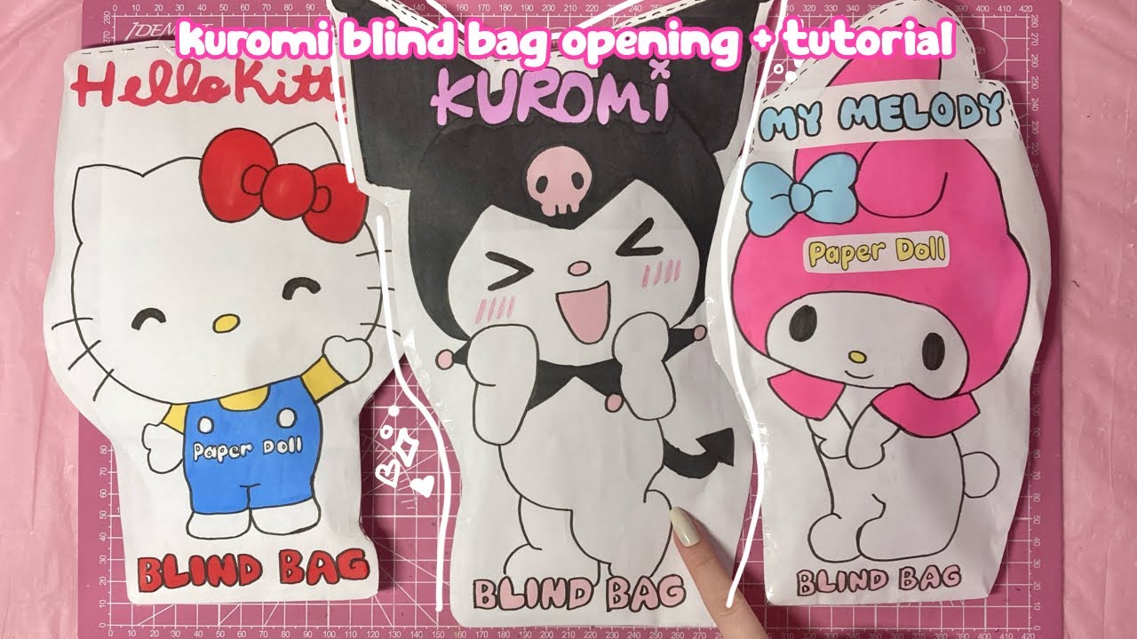 kuromi paper doll blind bag 💜 | ASMR | tutorial | sanriolve