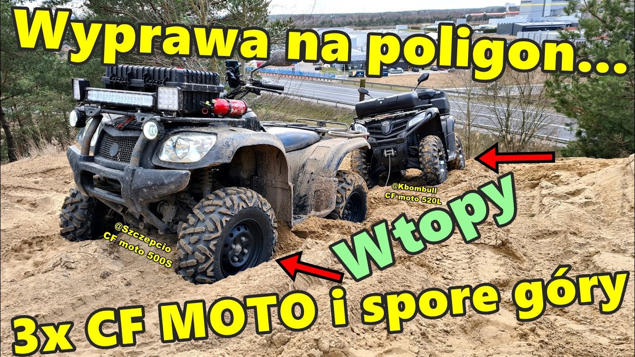 Pojechaliśmy na duże piaskowe góry 3x CF MOTO 500 520 | Wtopy i podjazdy | Boguś odkrył swoją pasje