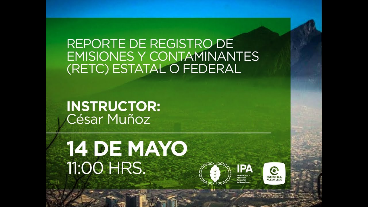 Reporte de registro de emisiones y contaminantes RETC estatal o federal