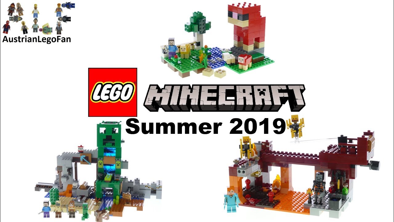 All Lego Minecraft Summer Sets 2019 Compilation - Lego Speed Build Review