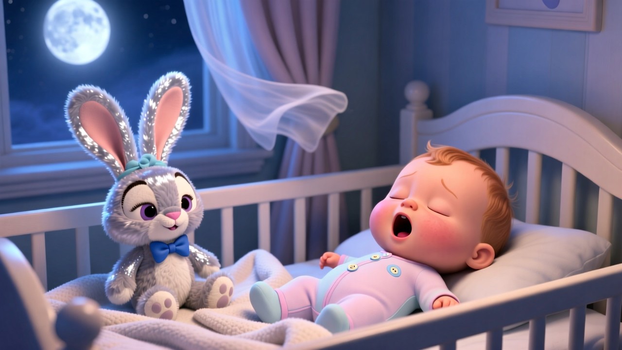 Gentle Bunny Night Fun 🌙🐰 | Bedtime Song for Kids | Soothing Nursery Rhyme