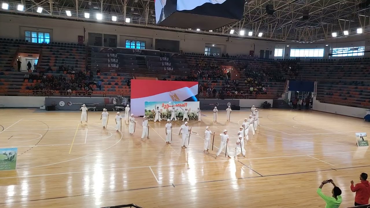 عروض رياضية / عرض تمرينات (المنصورة أرض العطاء) مركز تاني جمهوري بطولة الجمهورية لعروض المدارس
