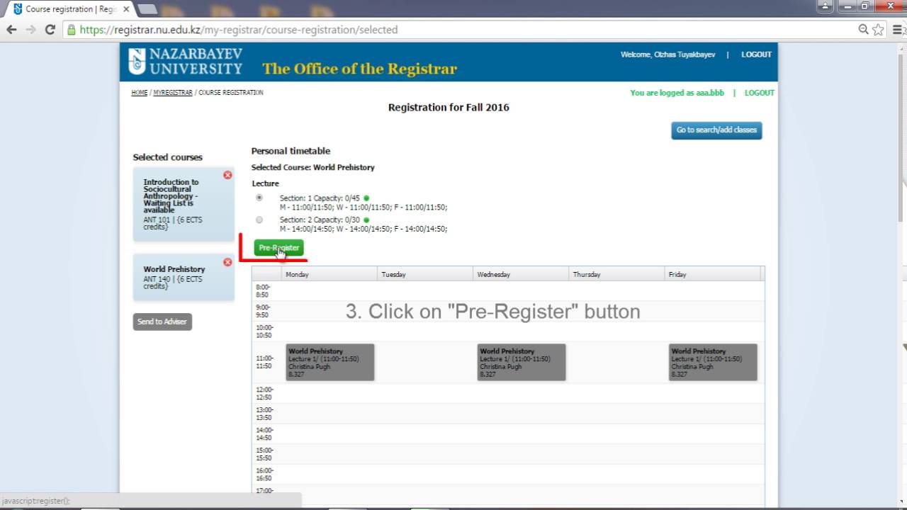 online course registration