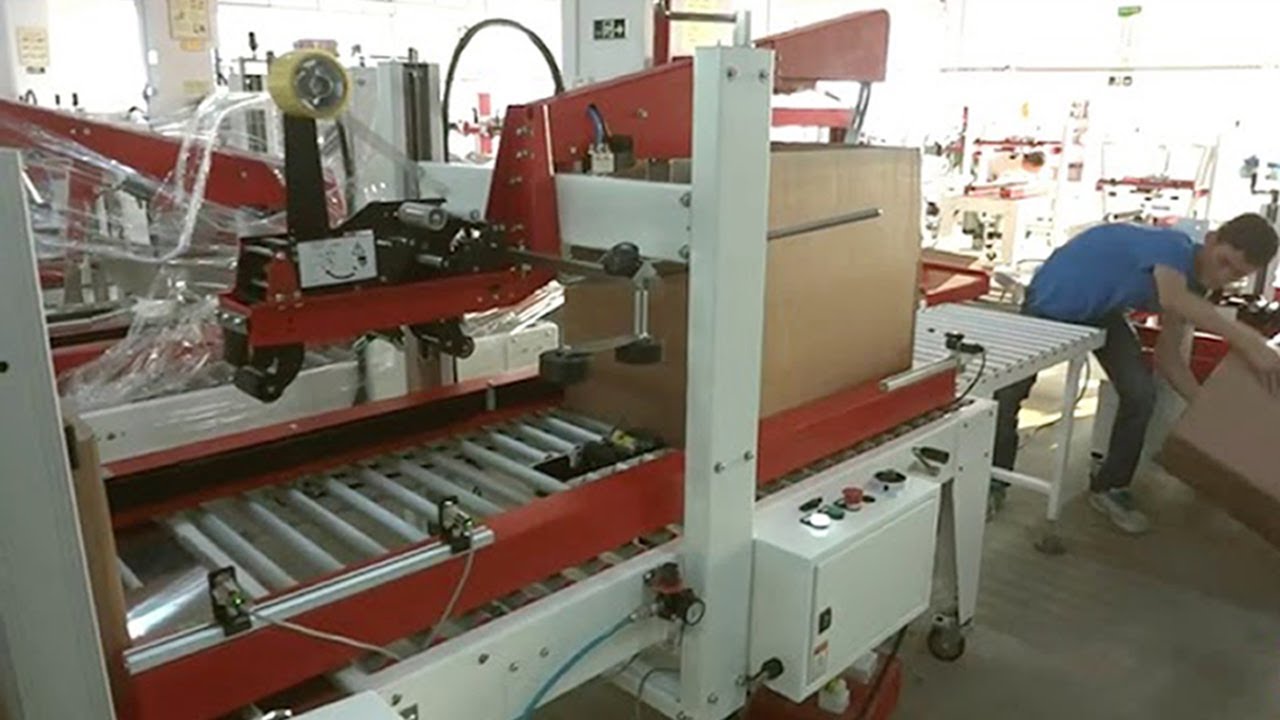 Cartons flap folding sealing nylon bands strapping machine semi automatic sealer strapper equipment