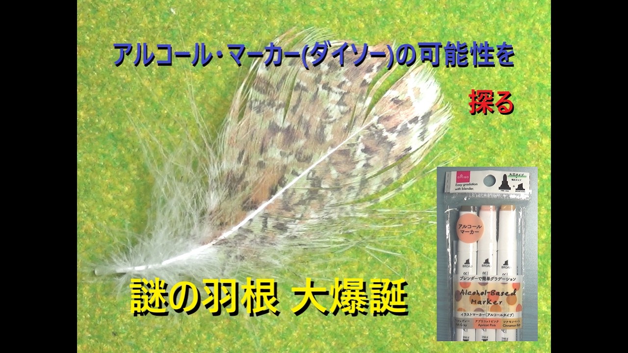 アルコールマーカー(ダイソー)の可能性を探るテスト　セッジ風フライのつもりが・・・