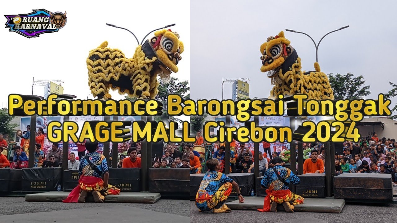 Atraksi BARONGSAI GRAGE MALL Cirebon 2024 | Performance Tonggak Barongsai Singamas Cirebon