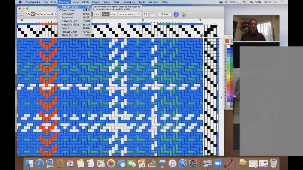 Demo Fiberworks en mac - 1 (logiciel de tissage)