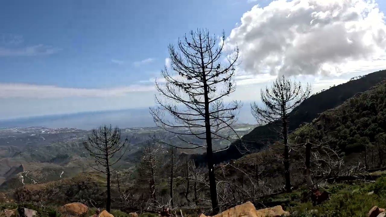 Scenic Drive Down Estepona Mountain, Spain