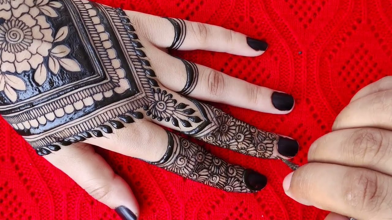 Semi bridal mehndi design 🔥 || best mehndi design for bride || New mehndi design for hands