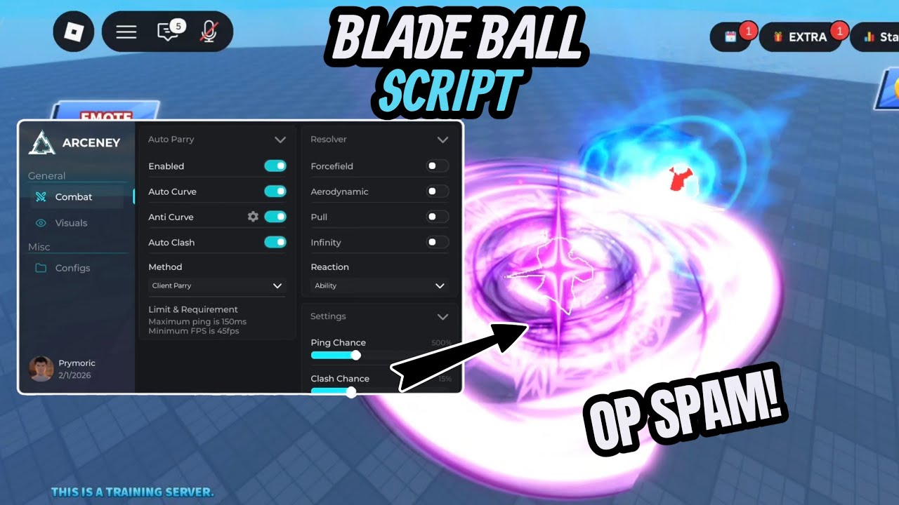 Скрипт Blade Ball *БЕСПЛАТНО* - Автоматическое парирование | Спам атак | Автоматическое столкнове...