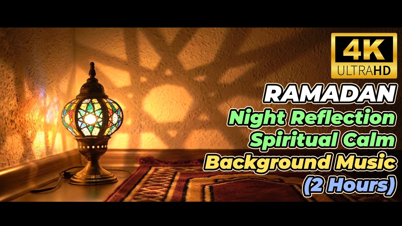 [4K] Ramadan Instrumental Music | Night Reflection & Spiritual Calm Background Music | TV Art