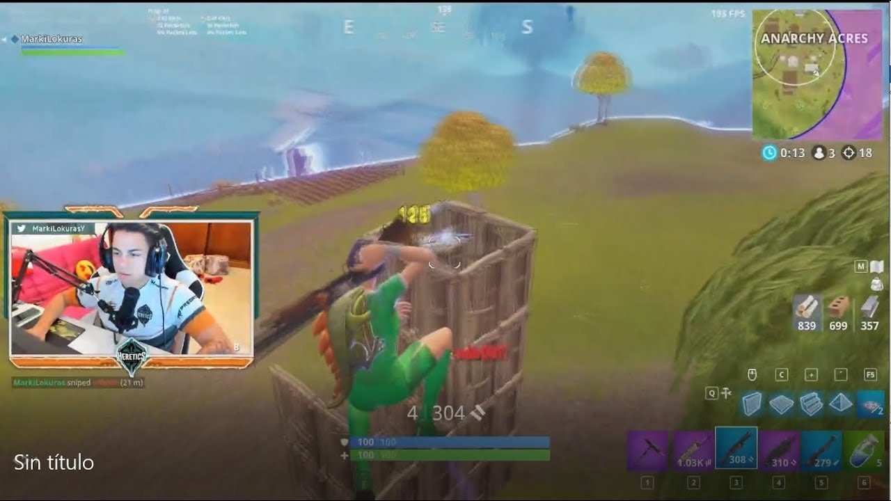 DANDO NOSCOPES POR EL MAPA DE FORTNITE (20 kills)