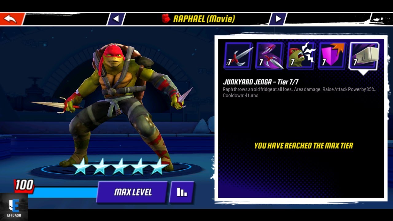 Movie Raphael Stats & Ability Upgrades | TMNT Legends