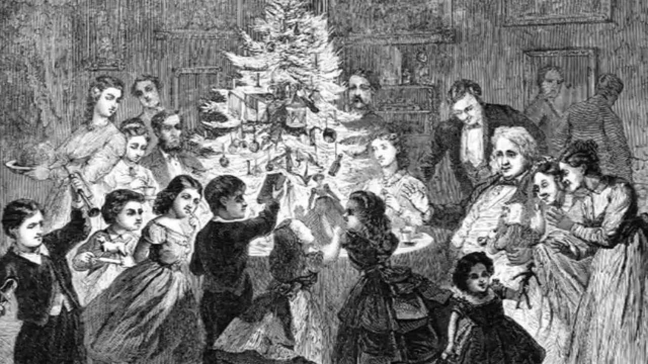 Juletræsjulen - historien om det oplyste grantræ - juletraditioner 1811-1919