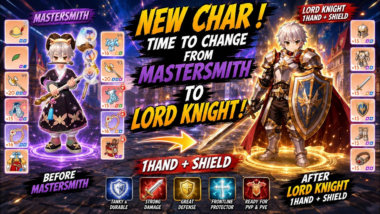 NEW CHAR WITH HIGHER PROGRES ! WE PLAY LORD KNIGHT ! | RAGNAROK ORIGIN CLASSIC