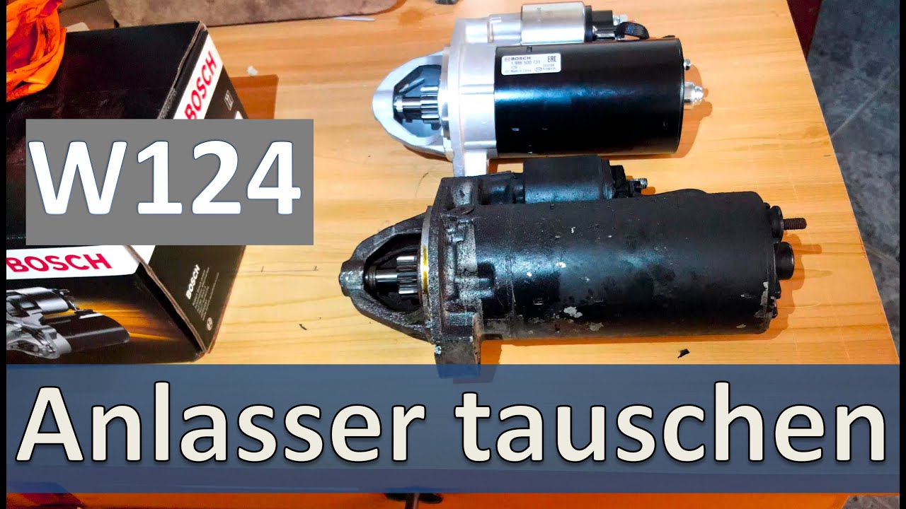 Anlasser tauschen Mercedes W124 / Starter motor swap / Sostituzione il motorino avviamento
