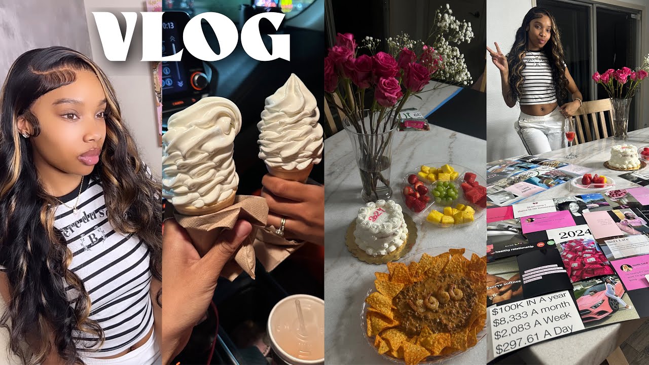 VLOG *New Year Reset 2024 + Hosting Vision Board Party +  Glow Up For New Me + Sister Dates + More!*