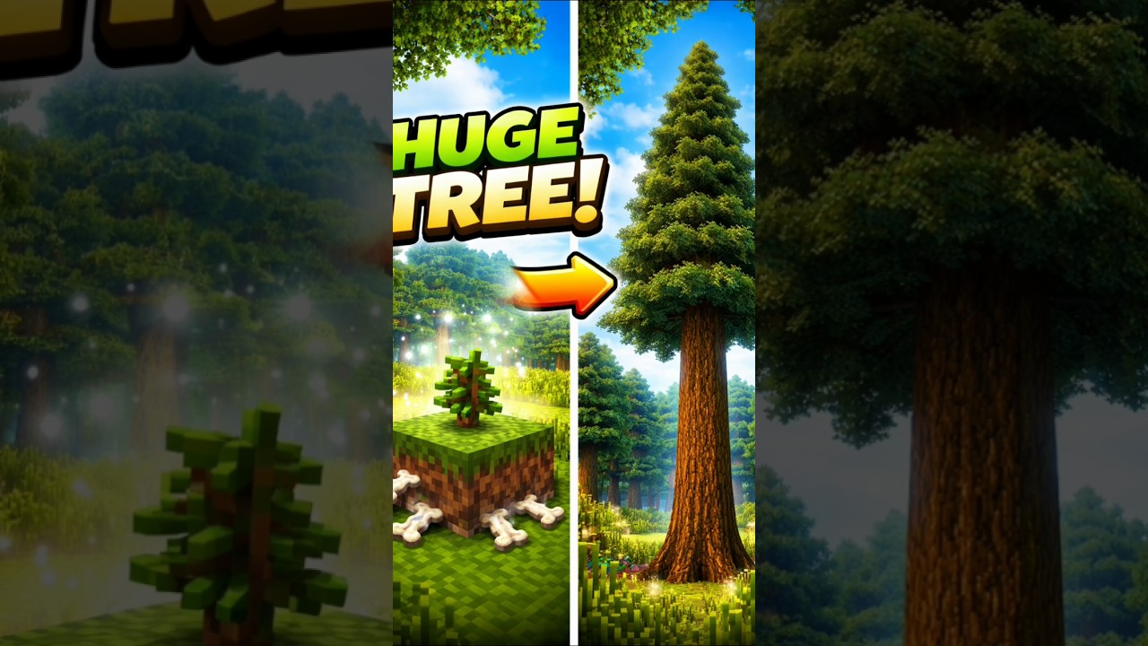 Giant Tree in Minecraft 😱🌲 #minecraft #gaming #viral #youtubeshorts