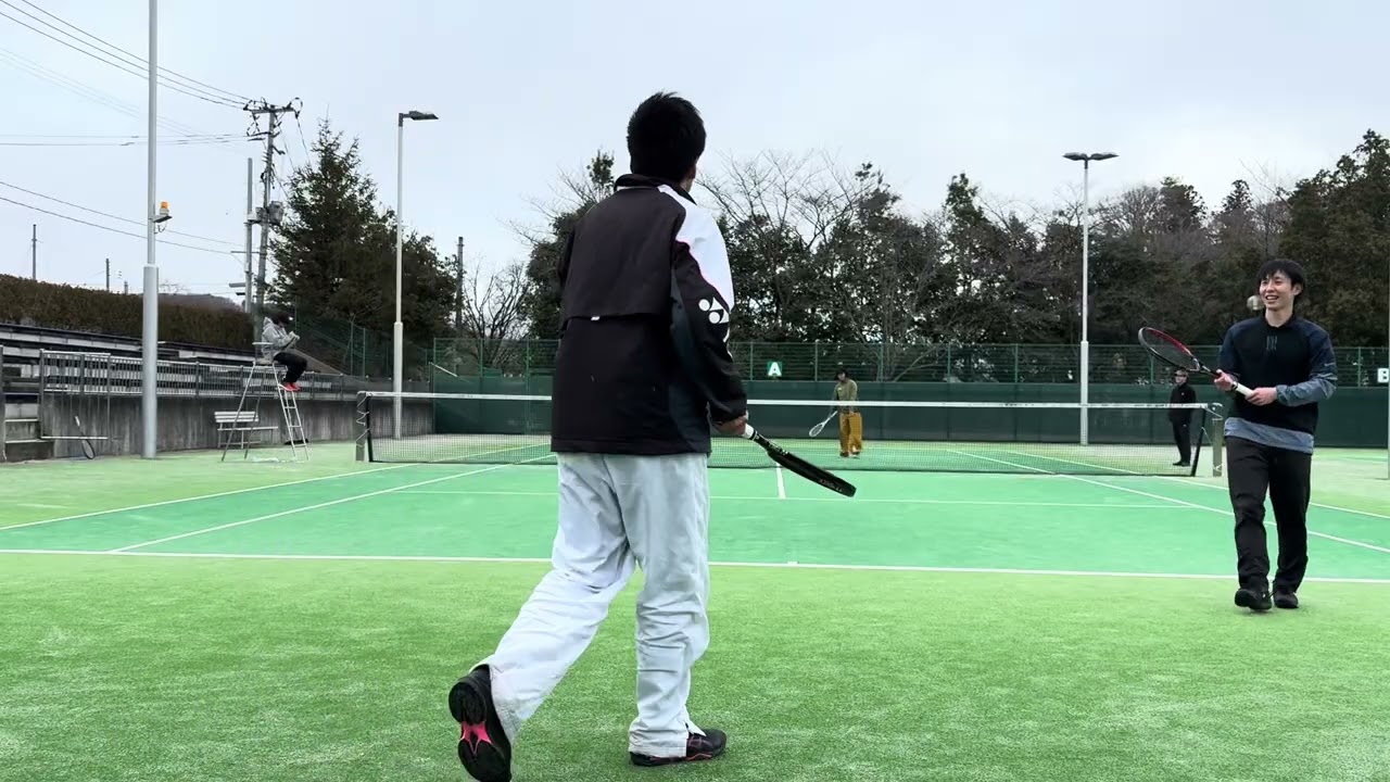 ソフトテニス  第４回お年玉争奪交流戦　西出•吉田　vs   耕太•桃野