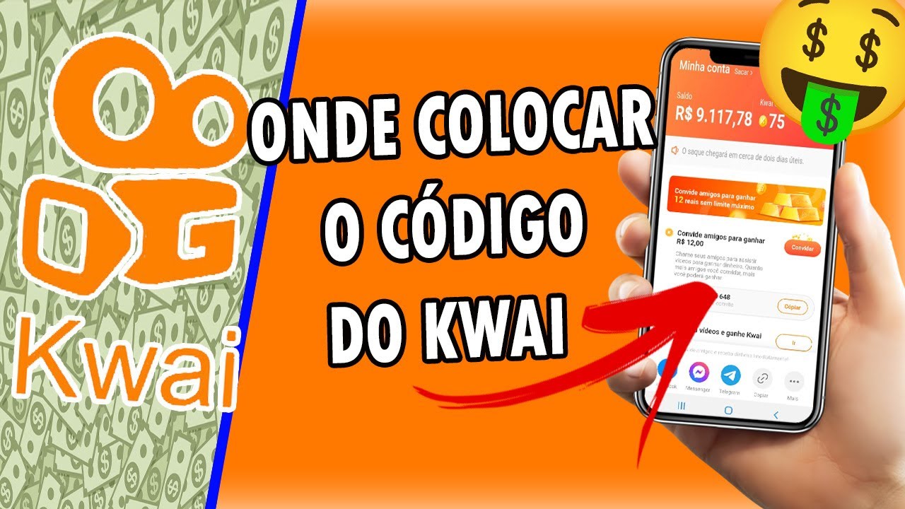 ONDE COLOCAR O CODIGO DO KWAI ATUALIZADO 2021: Passo a Passo #Kwai #Kwaibonus