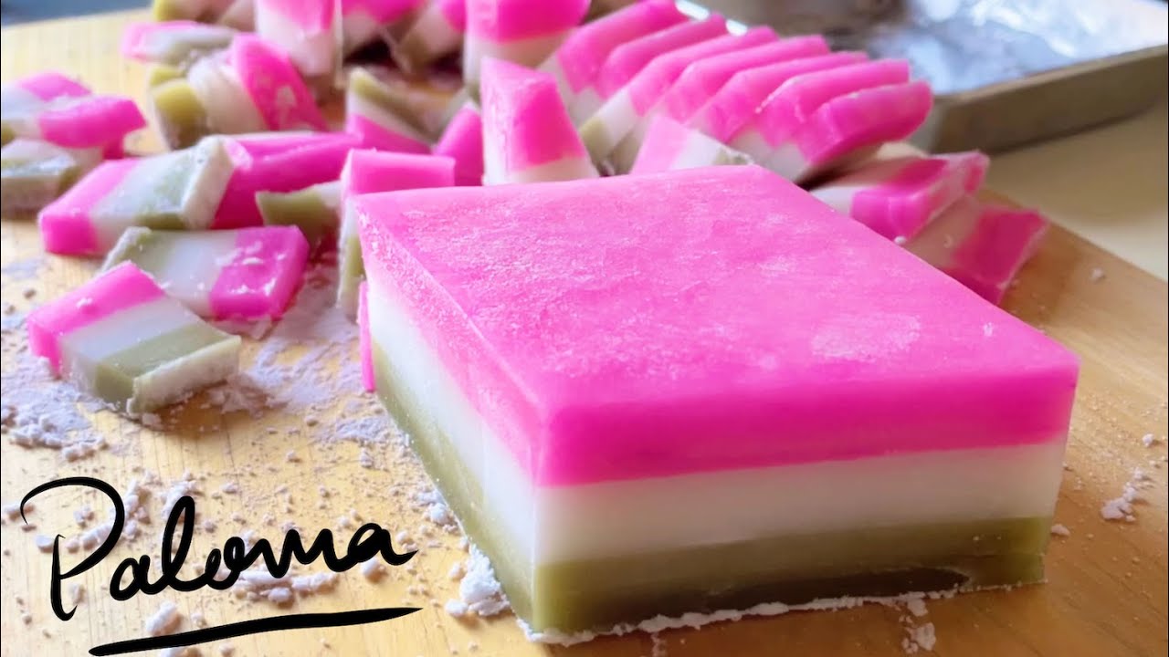 【Japanese Food】Tricolored Mochi for Doll's Festival (