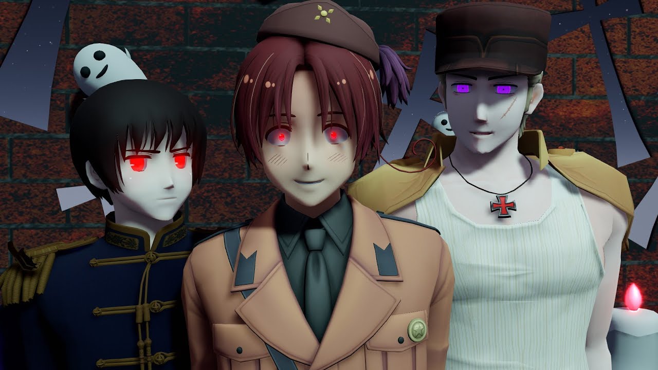 【APヘタリアMMD】 HAPPY HALLOWEEN (2p! アナザー) [SUB]