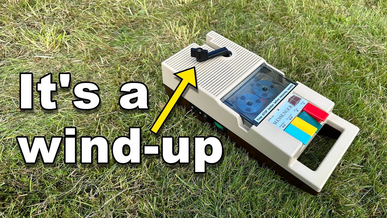 This off-the-grid cassette player is a wind-up