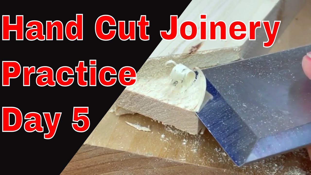 Cutting a Mitred Bridle Joint with Hand Tools | Hand Cut Joinery Practice Day 5 |#asmr #sosatisfying