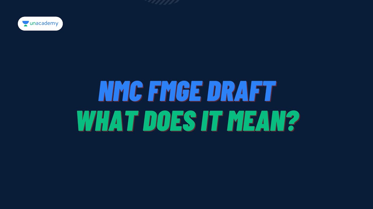 [NMC FMGE Draft] What does it mean? | Dr. Sushant Soni