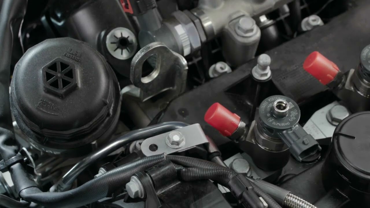 Установка корпуса распредвалов и топливных форсунок на двигателе Opel B20DTH (LFS)