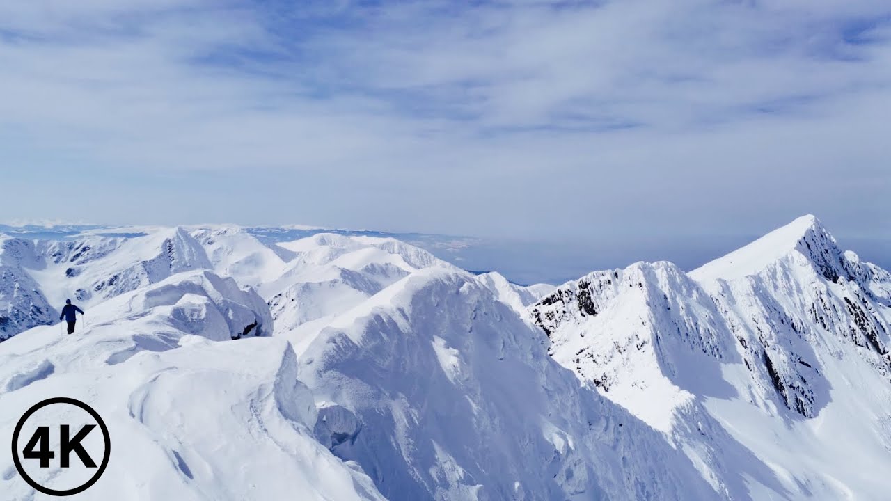 Făgăraș - România - Walking on top of the Mountain,Winter does not Leave us/Wind Noise