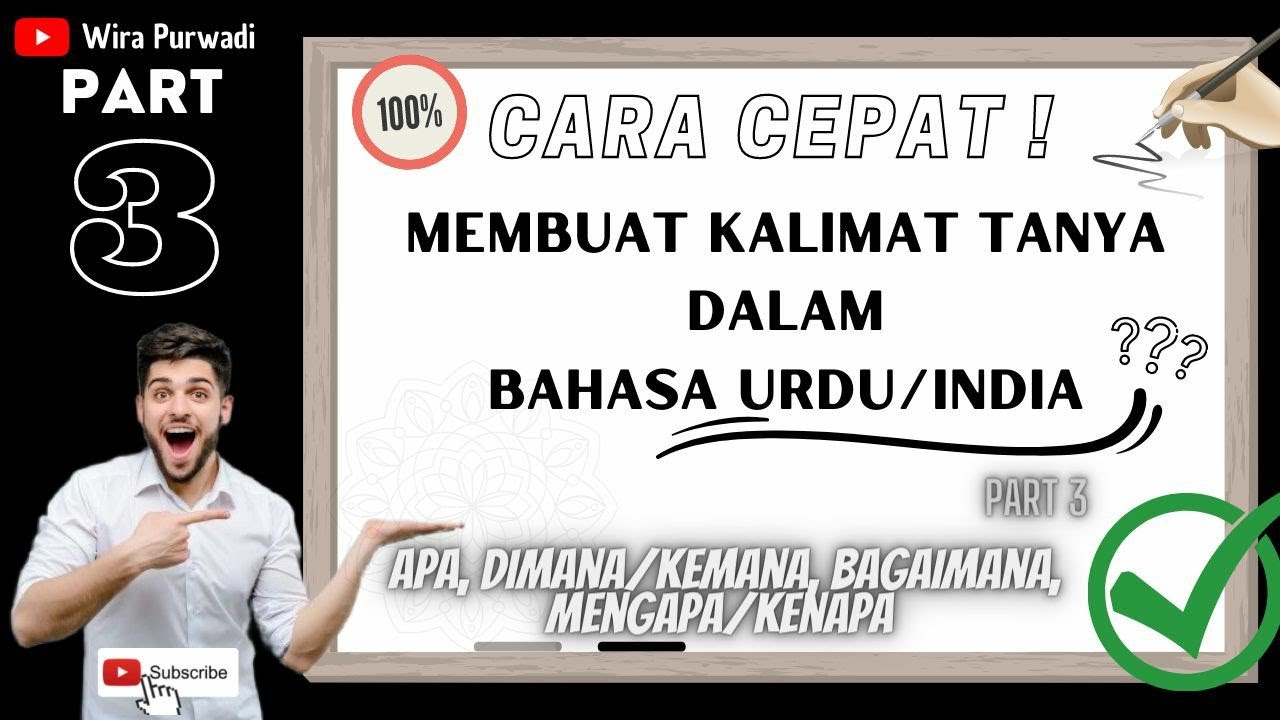 Mudah Belajar Bahasa Urdu/India!! Membuat Kalimat Tanya (Part 3)