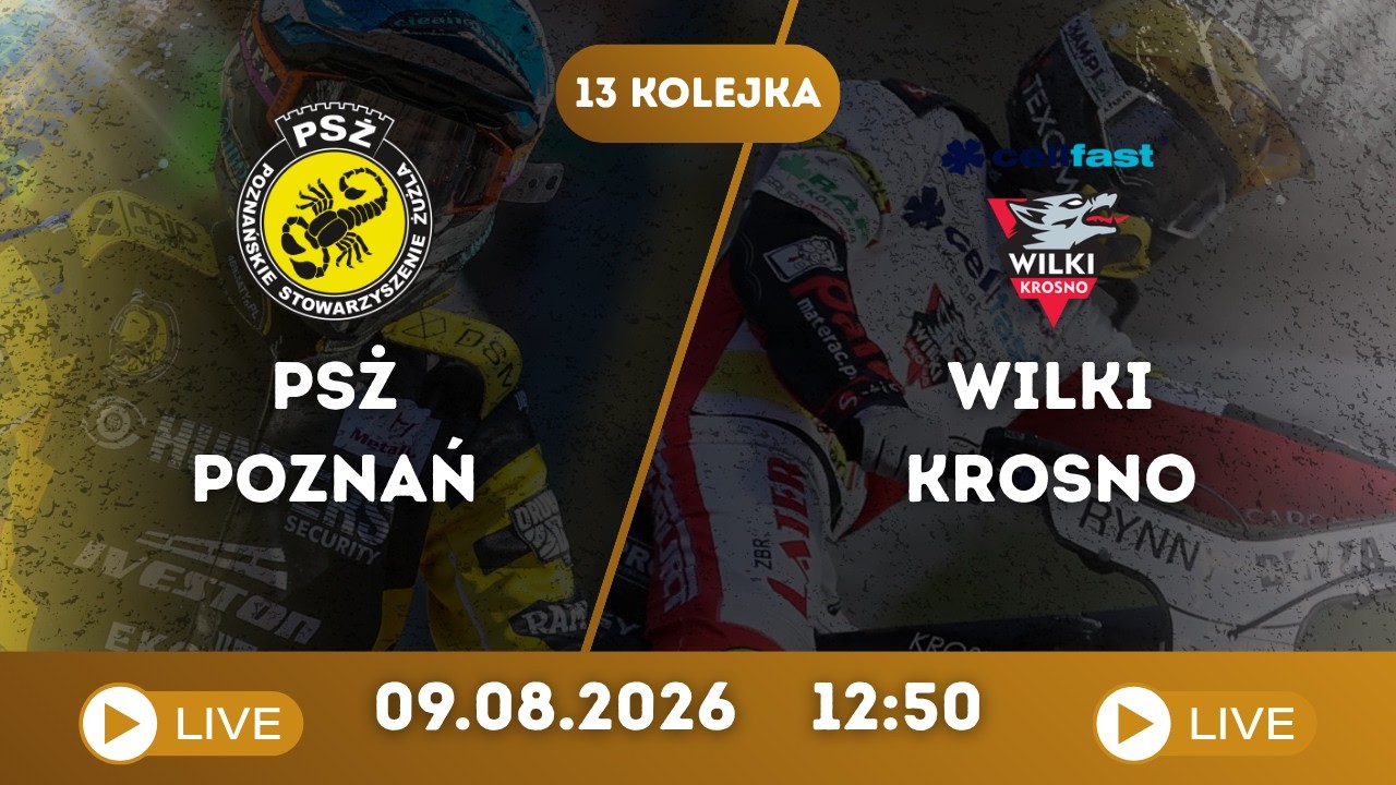 🏁🏍  Metalkas 2 Ekstraliga - PSŻ Poznań VS Wilki Krosno  🏍🏁 (2026) (ŻUŻEL NA ŻYWO)