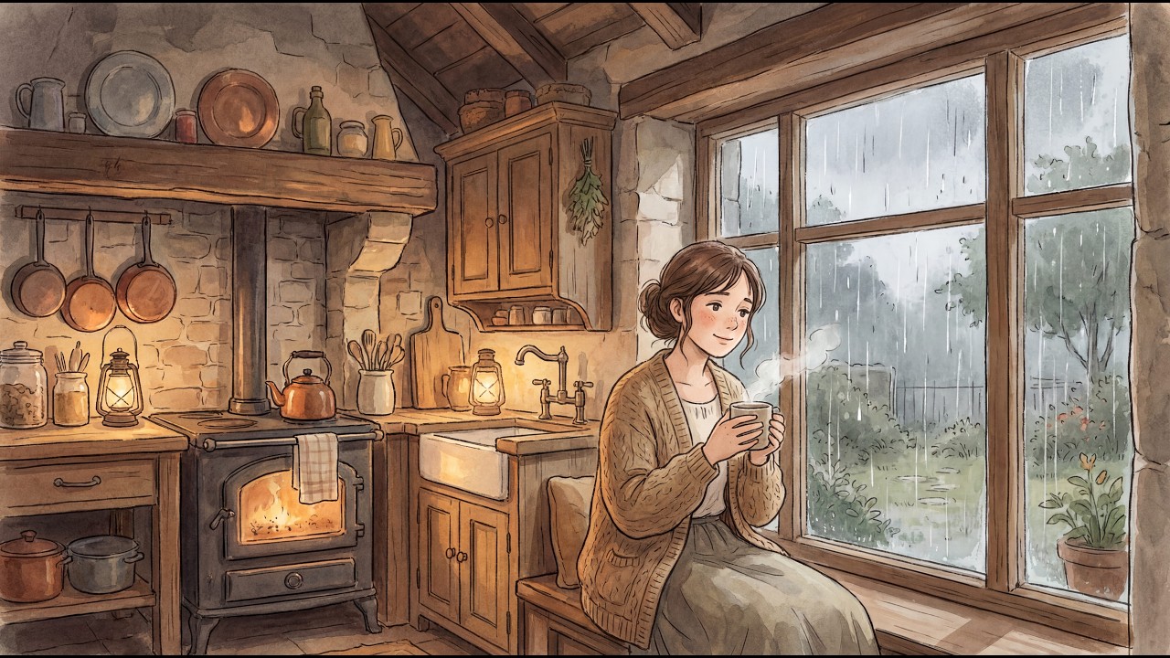 A Rainy Morning in My Old Hometown | Cozy Tea and Quiet ASMR