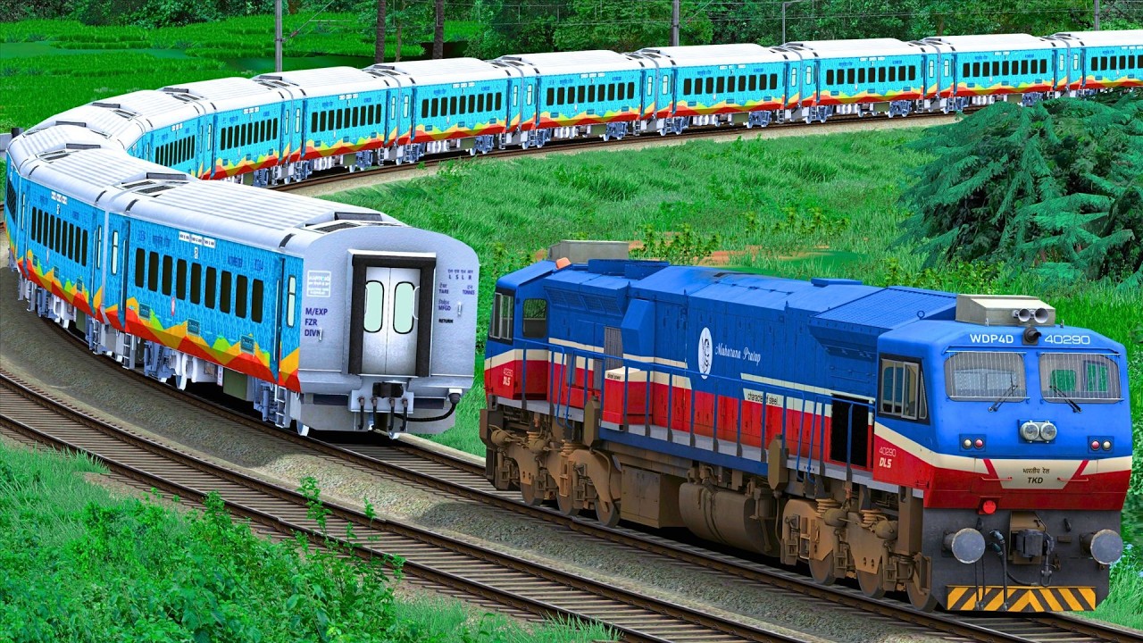 WDP4D SHUNT LHB HUMSAFAR EXPRESS TRAIN | BUMPY RAILROAD | Train Simulator | Railwork | NTG GAMING