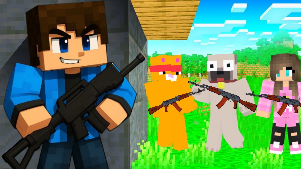 FEGYVEREKKEL VADÁSZTAM A BARÁTAIMRA A MINECRAFTBAN!
