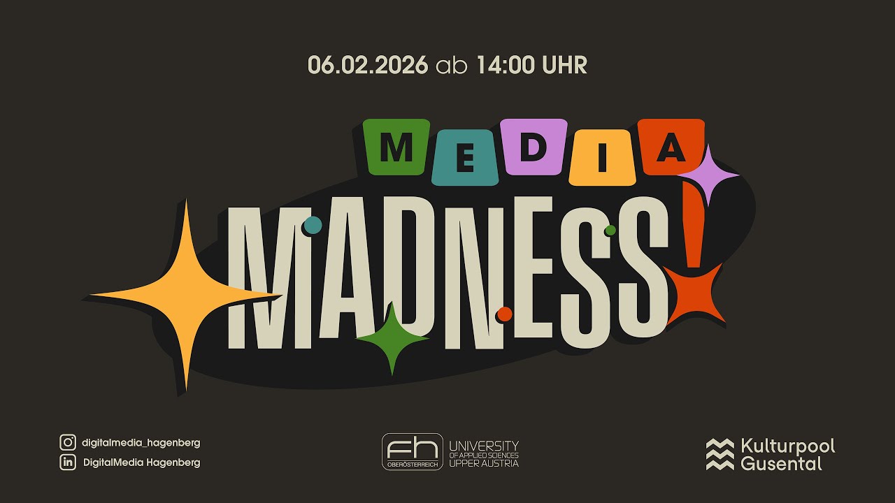 Media Madness: Projektpräsentationen 2026 aus dem Department Digitale Medien