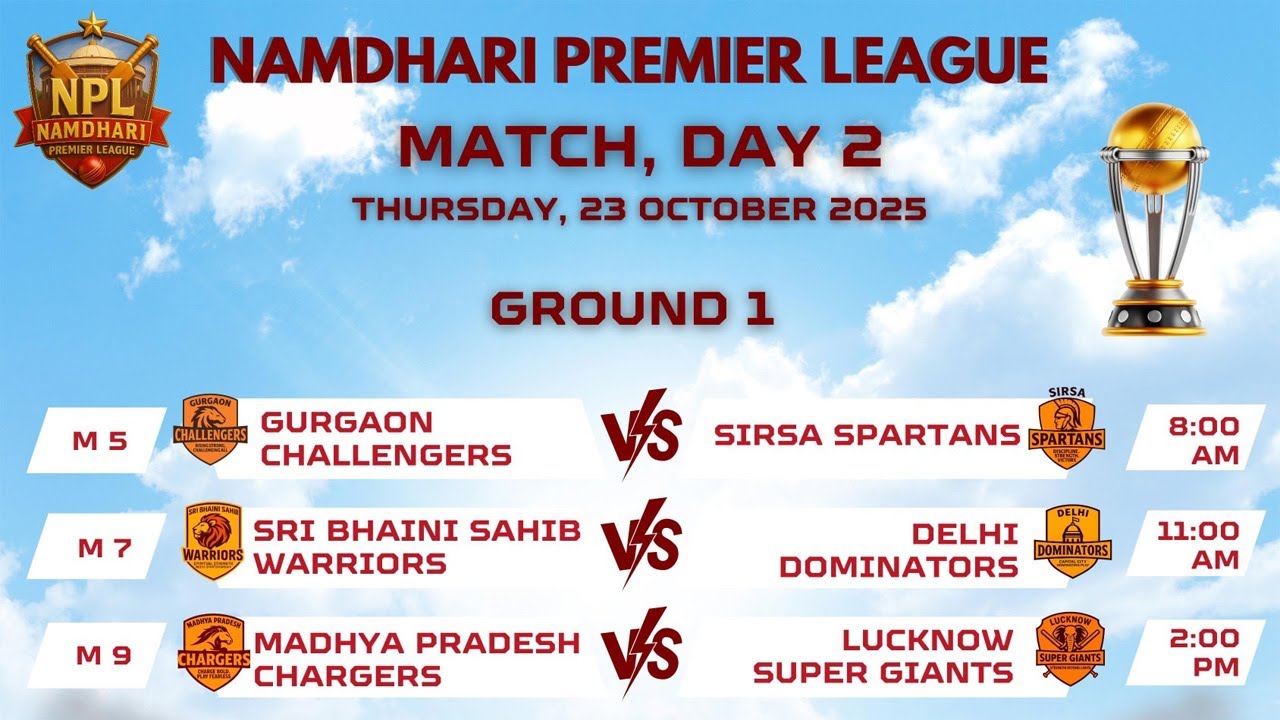 Shri Bhaini Sahib  Cricket Cup 2025 - (23 Oct 2025)