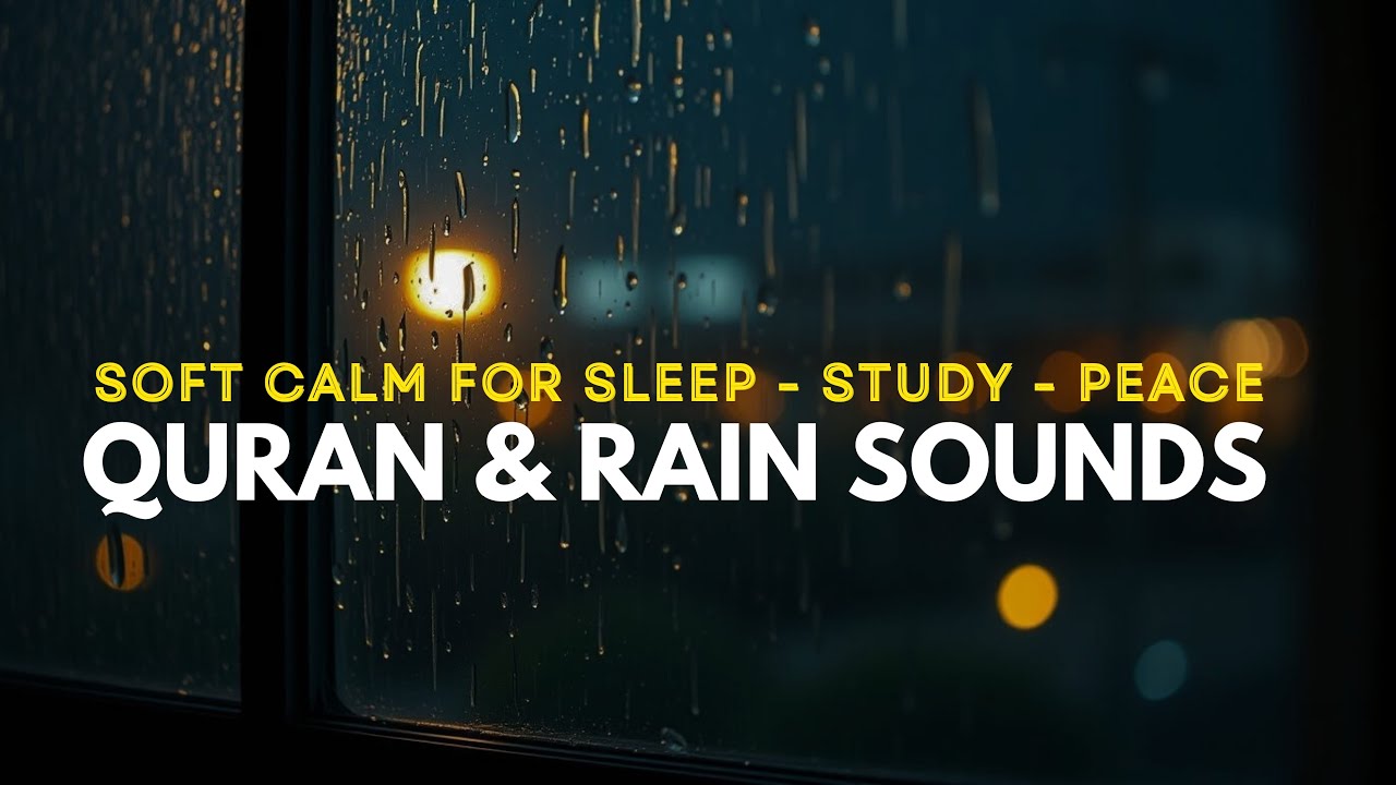 LIVE🔴Fall Asleep Peacefully | Quran Recitation with Rain and Thunder Sounds🌧️